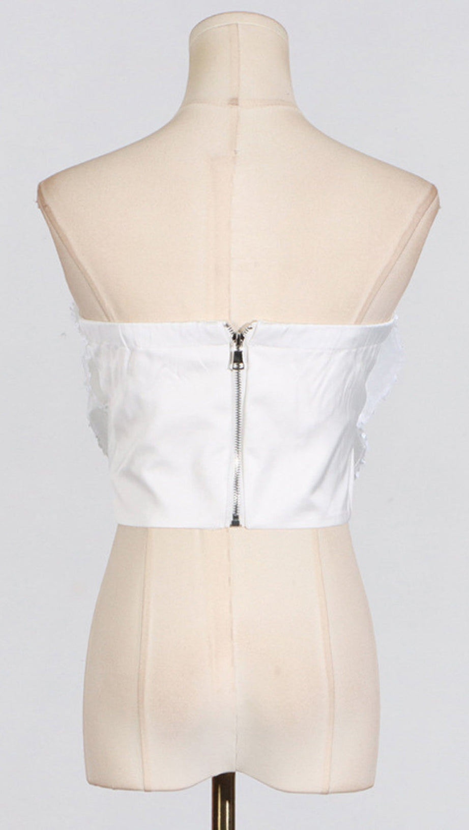 ANINDA PAILLETTEN-BLUMEN-CROP-TOP IN SCHWARZ