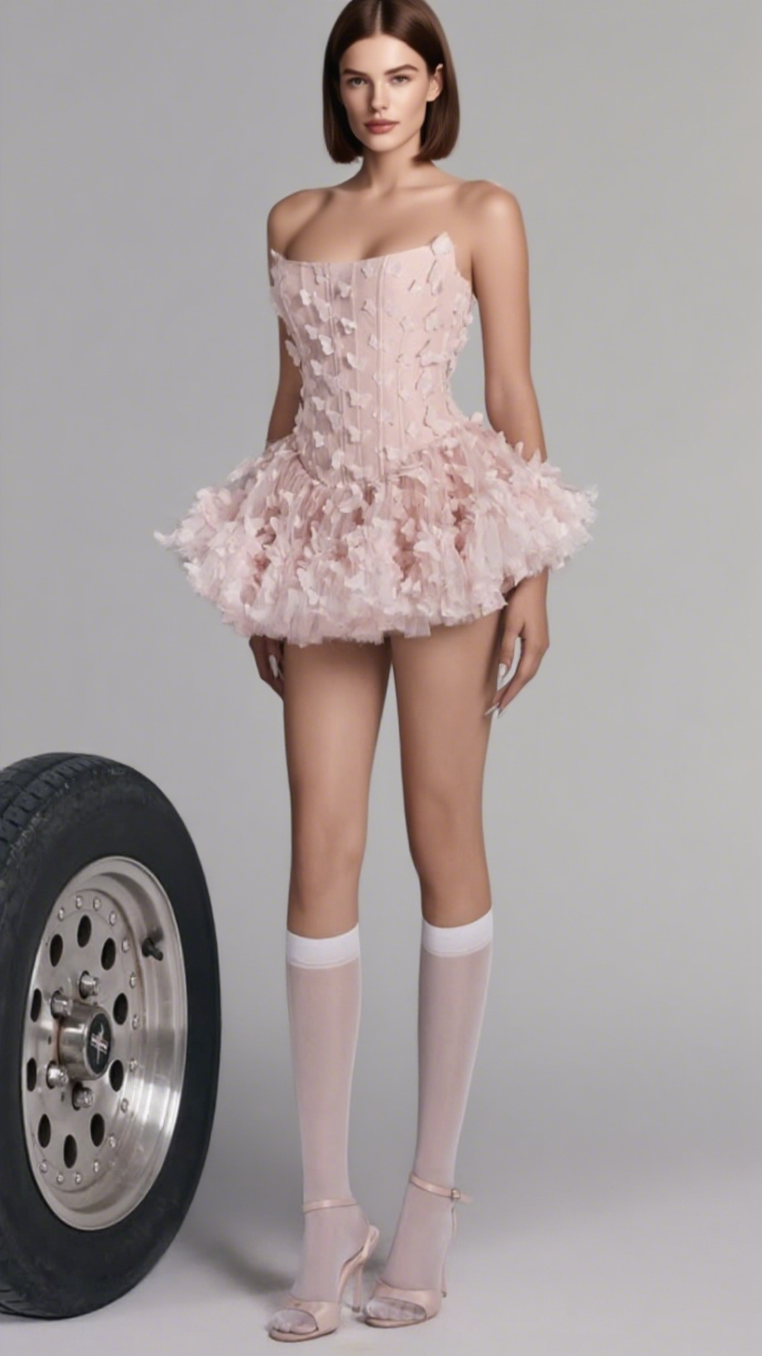 ADARA BUTTERFLY CORSET MINI DRESS