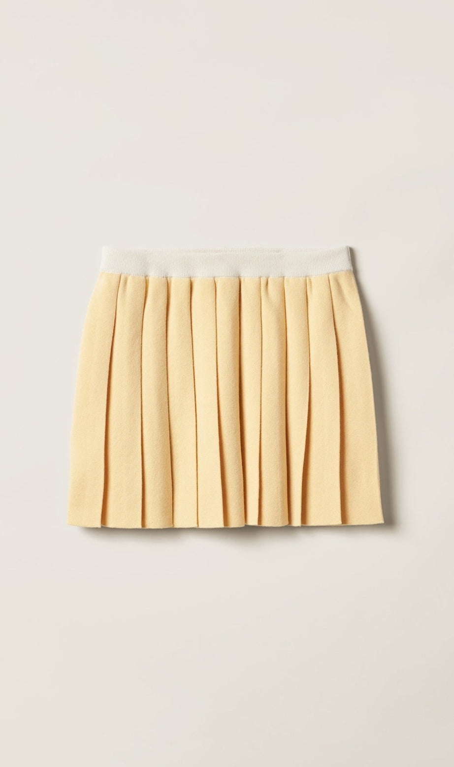 PLISSIERTER MINI-STRICKROCK IN A-LINIE