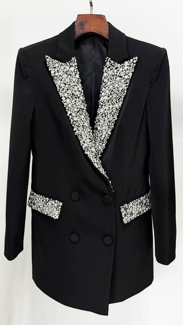 AIIZIE BROOKLYN DIAMANTE EMBELLISHED BLAZER DRESS - product image