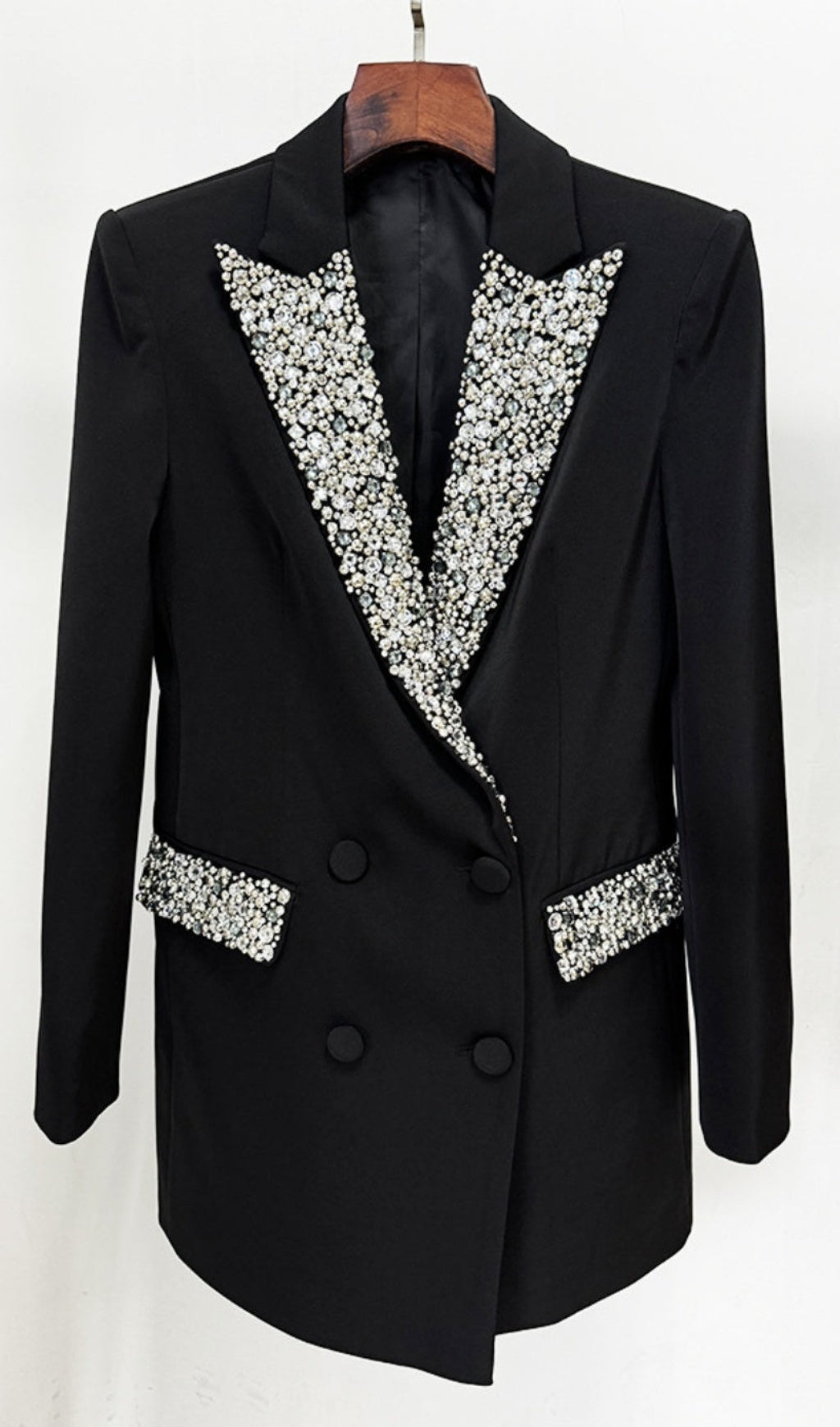 BROOKLYN DIAMANTE EMBELLISHED BLAZER DRESS