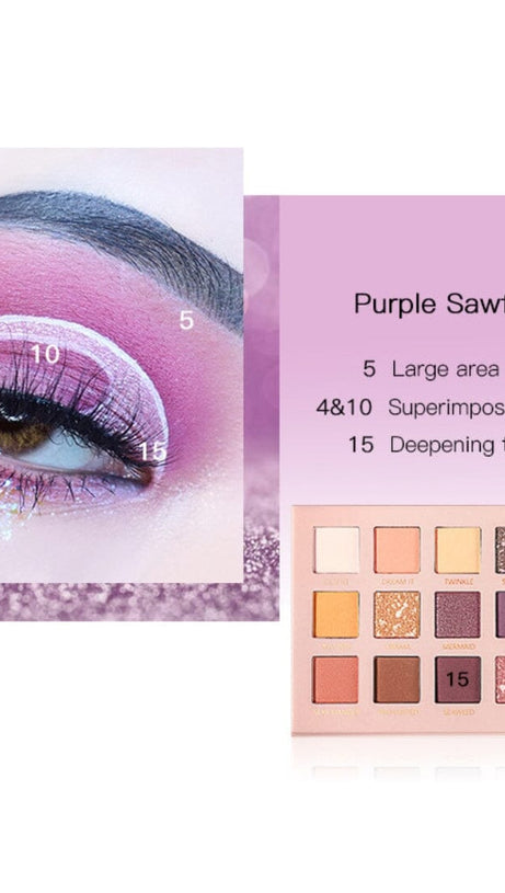 18-COLOR MATTE PEARLESCENT EARTH COLOR EYESHADOW