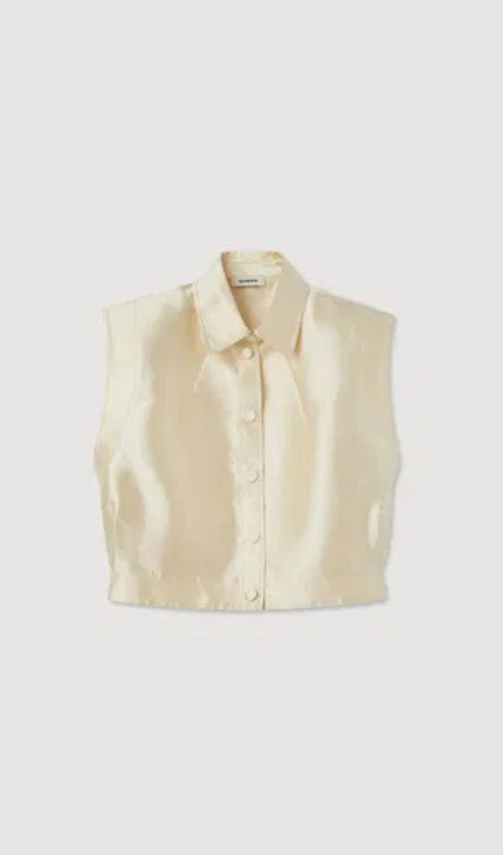 LIMON CROPPED SATIN SHIRT