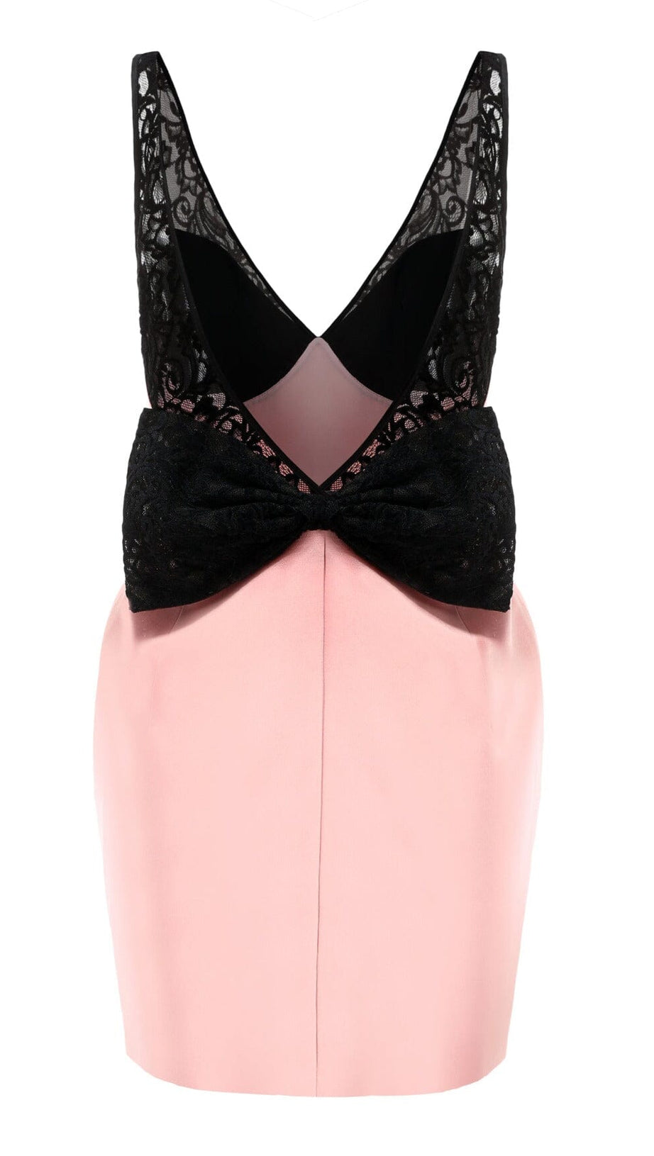 LACE PINK PATCHWORK MINI DRESS