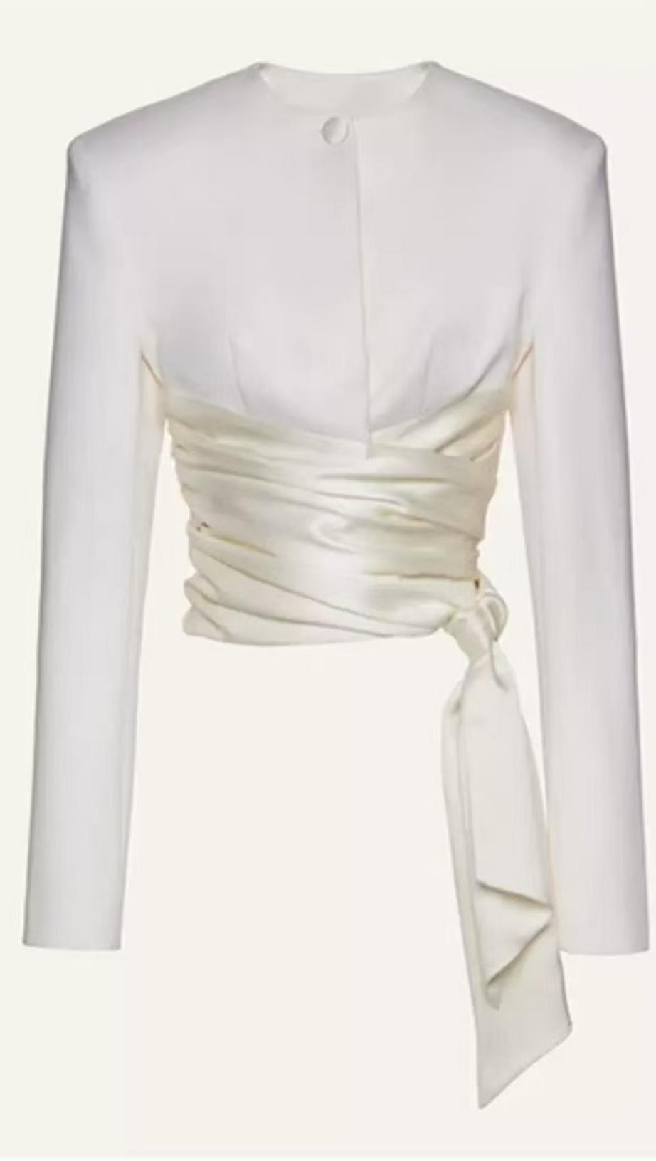 ANDEANA – Kurzes Oberteil mit Schleife in Weiß