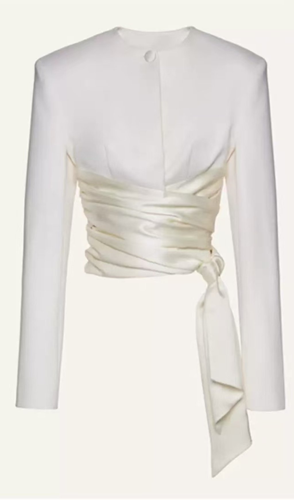 ANDEANA – Kurzes Oberteil mit Schleife in Weiß