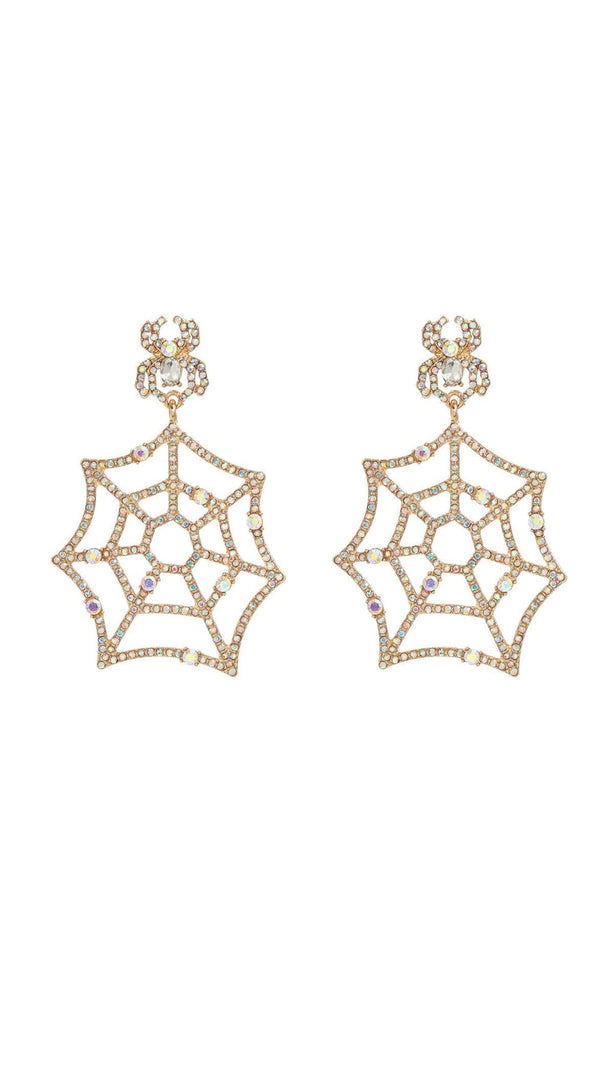 AIIZIE COBWEB RHINESTONE EARRINGS - product image