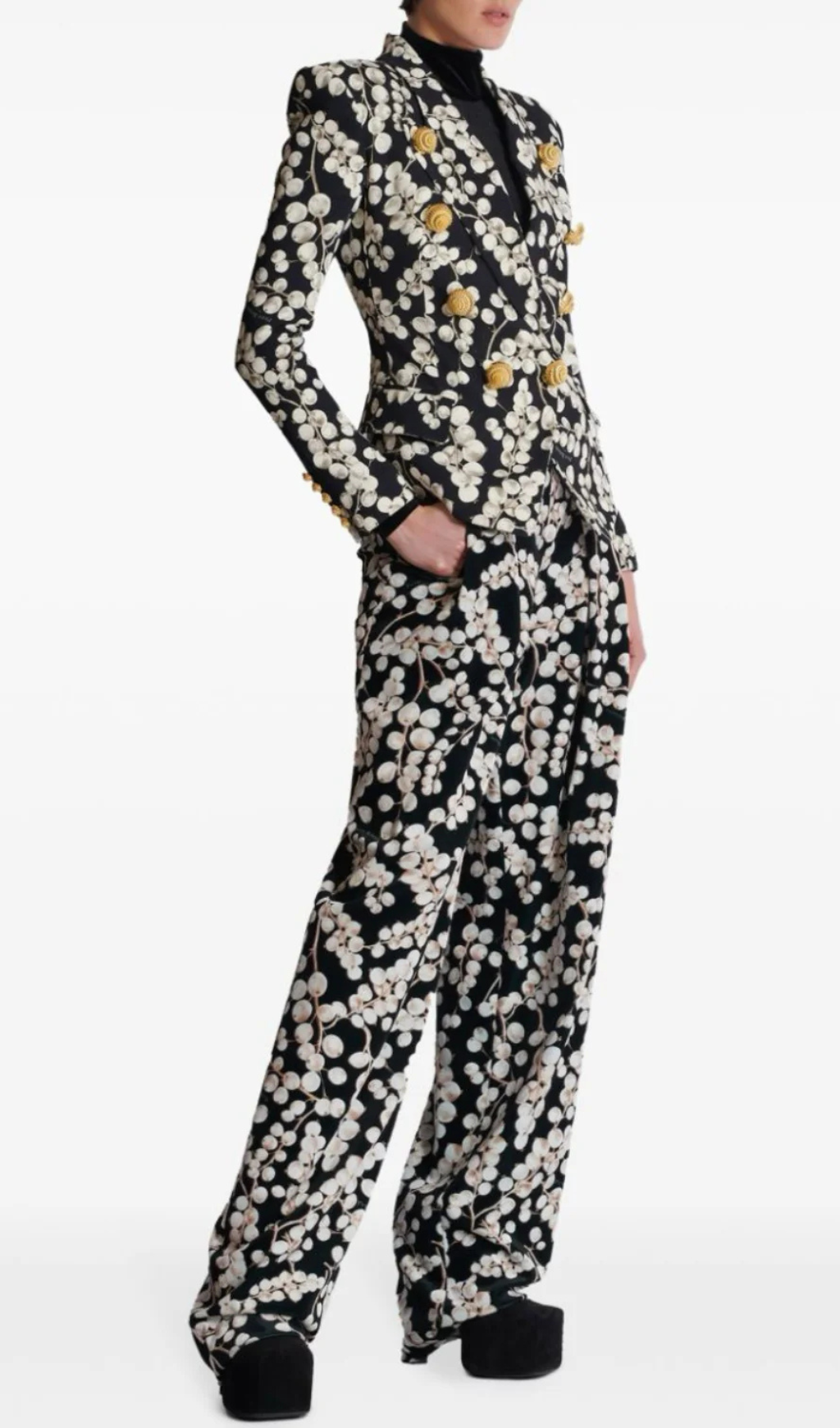 Tripti – Bedruckter Blazer mit Knöpfen