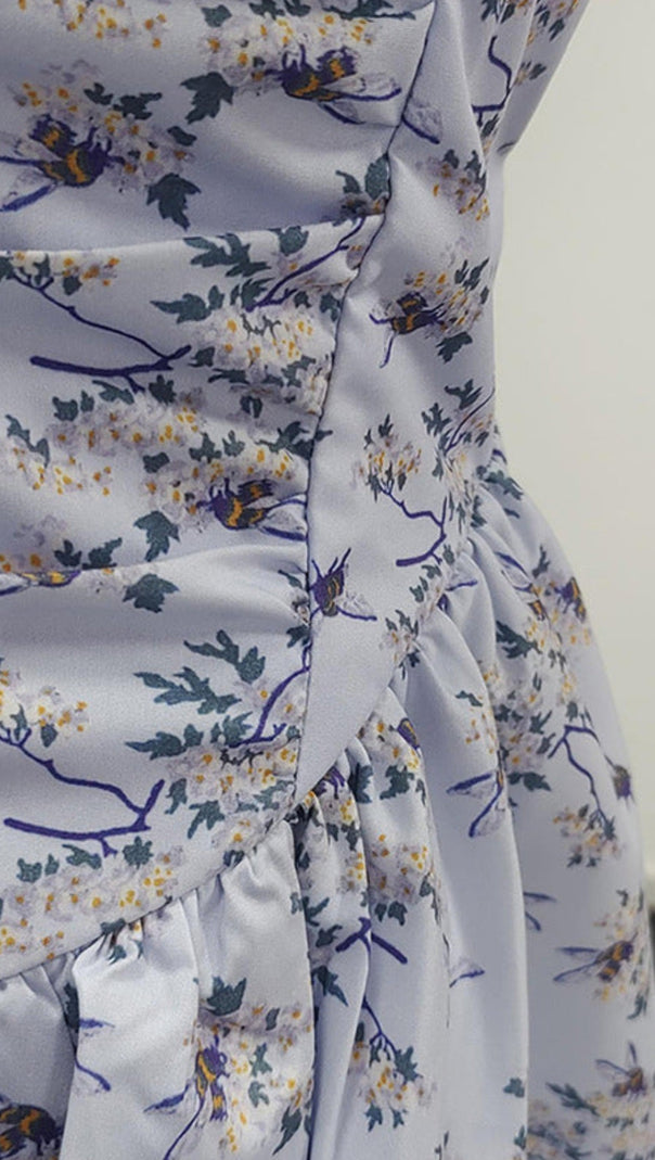 AIIZIE LESLEY BLUE FLORAL PRINT MINI DRESS WITH BLOOMERS - product image