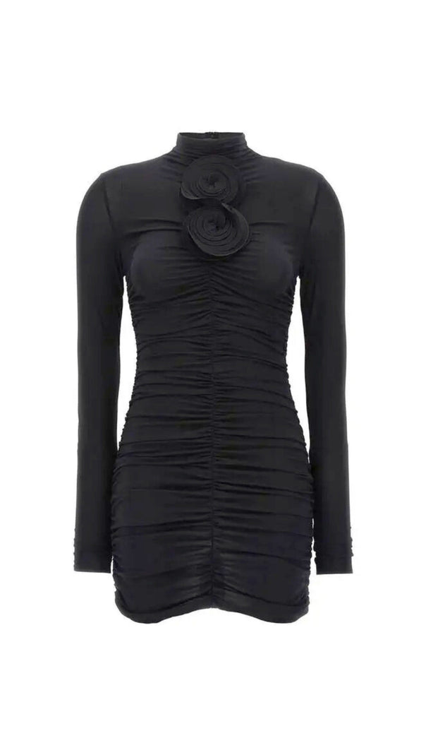 AIIZIE PENNY 3D FLORAL SOLID JERSEY MINI DRESS - product image