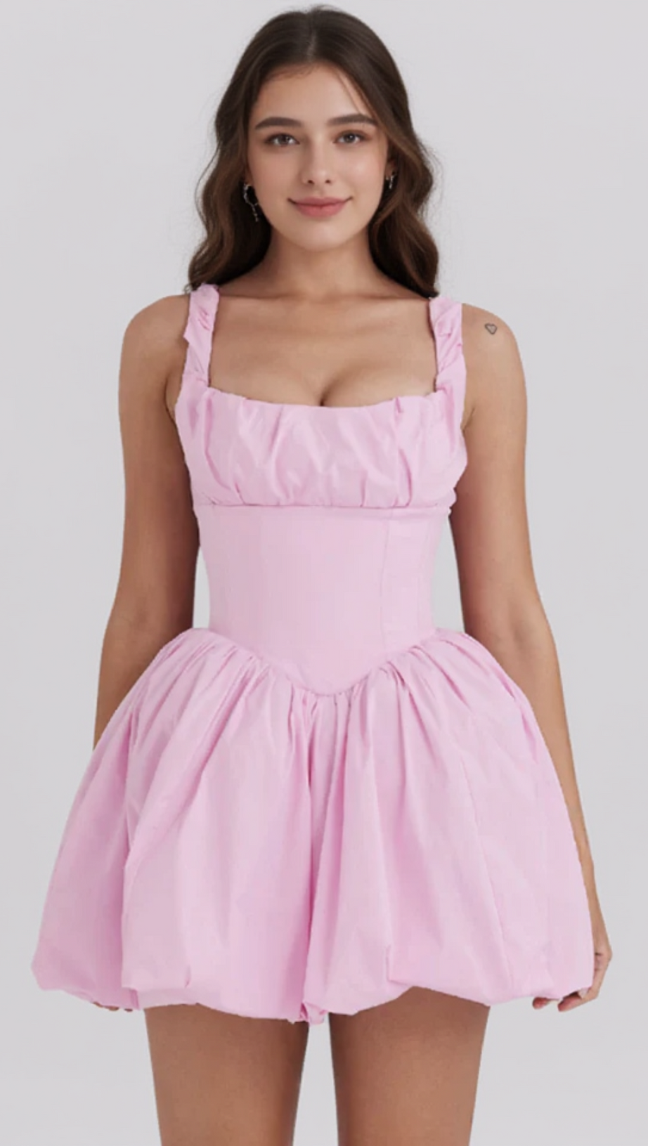 COTTON CANDY COTTON TULLE MINI DRESS IN PINK