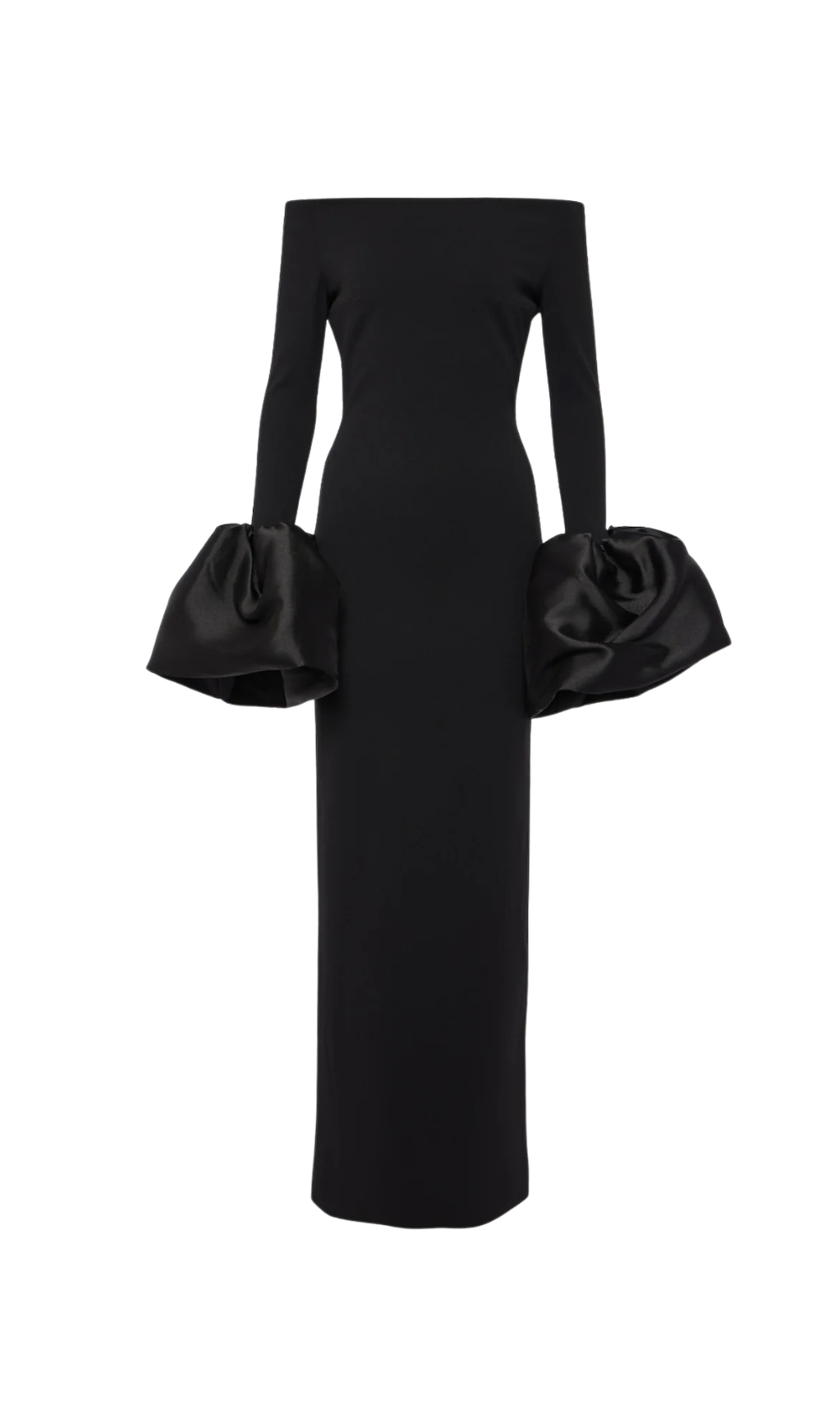 OLINDAN OFF SHOULDER MAXI DRESS IN BLACK