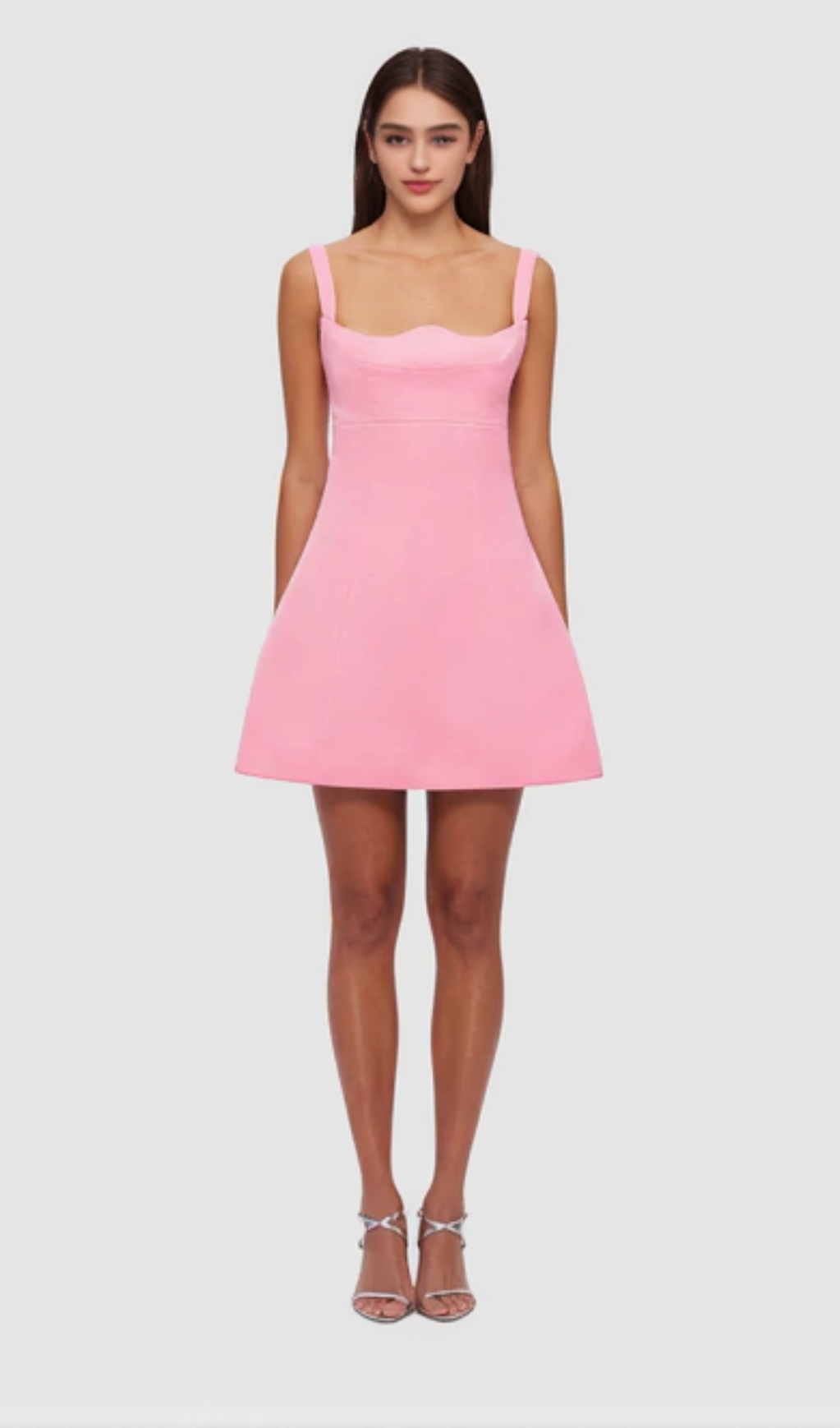 CORSET PANEL MINI DRESS IN PINK