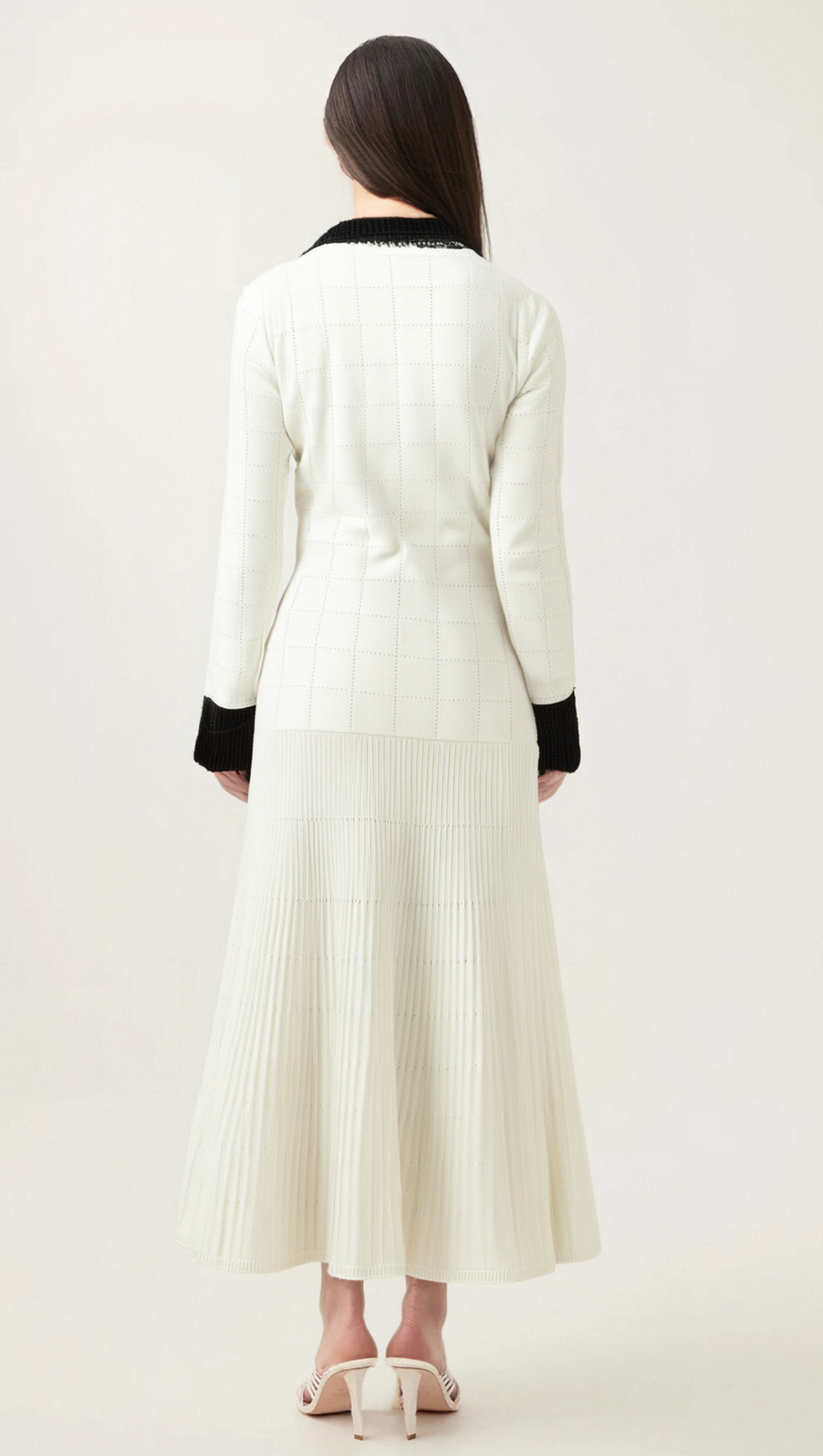 CLÉMENCE SEMI-SHEER PLEATED TOP & SKIRT MATCHING SET