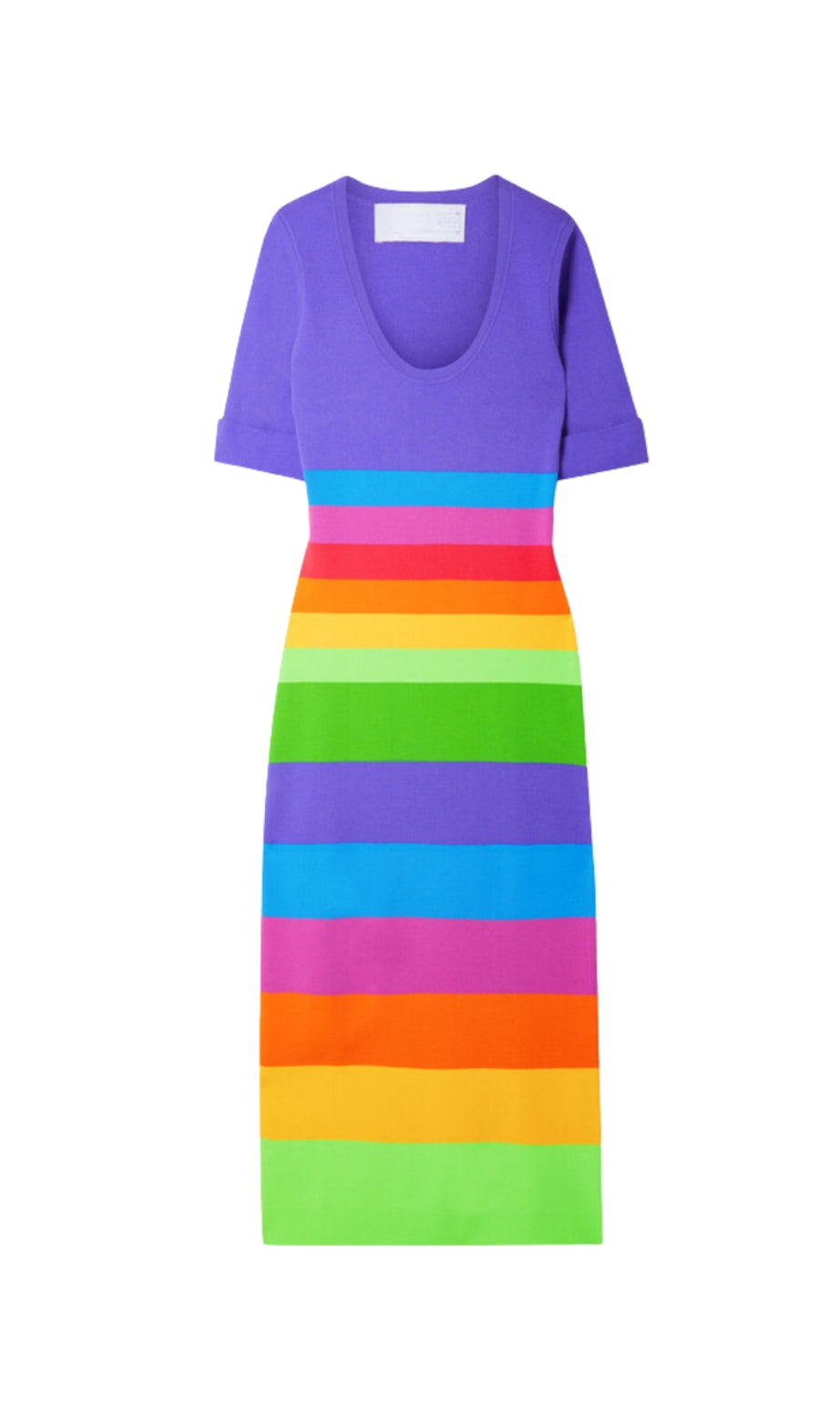Gestreiftes Jersey-Maxikleid in Lila 