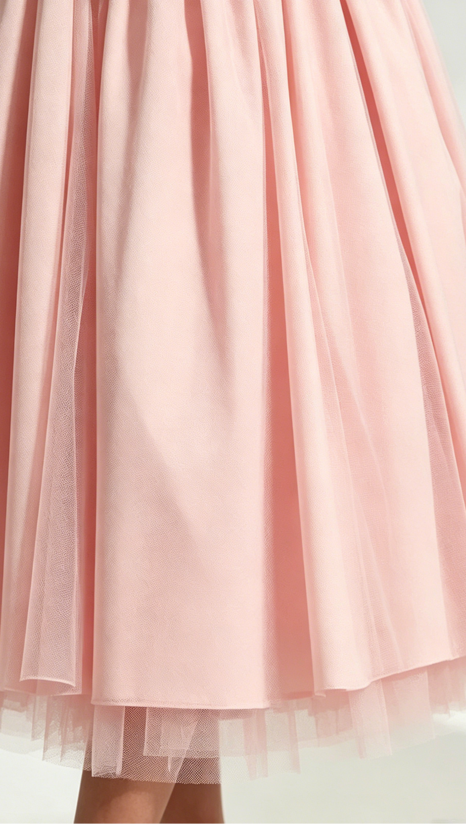 Lace Embroidery Cressida backless puffy Midi Dress - Blush