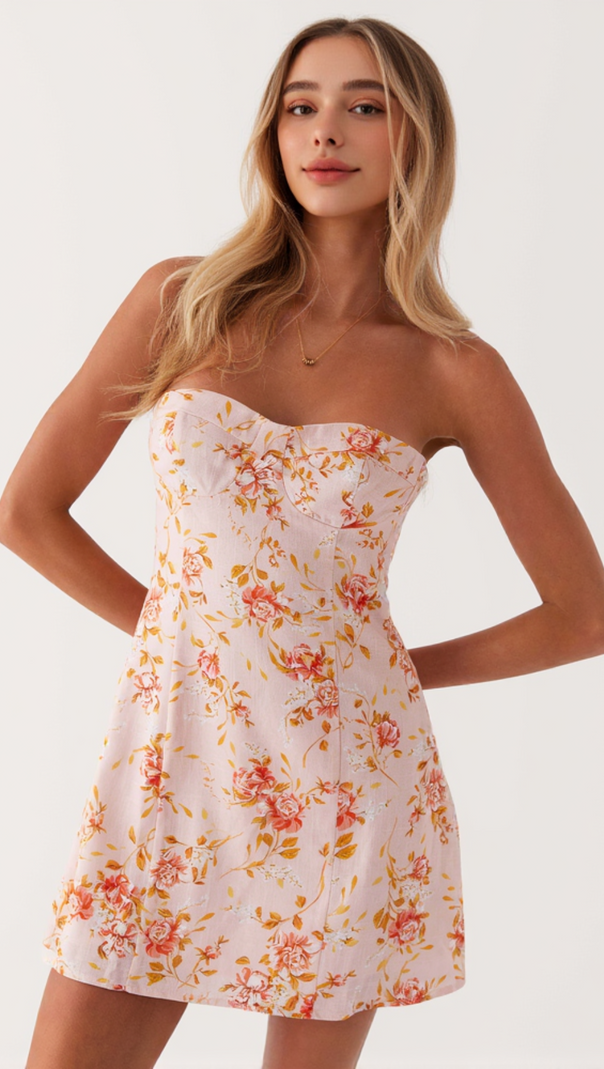 AIIZIE CALI STRAPLESS MINI DRESS - product image