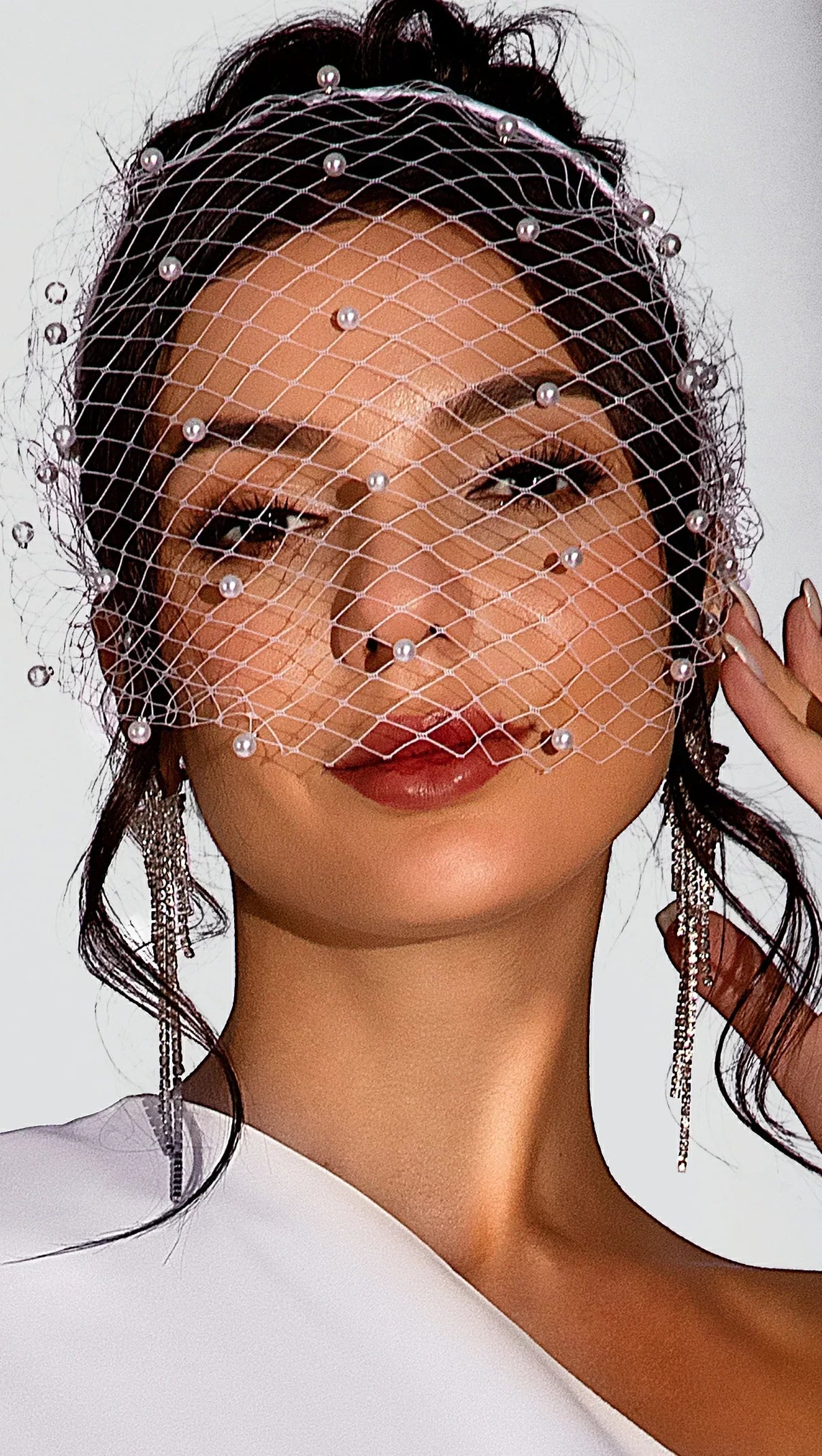 AIIZIE ELISE PEARL TULLE HAIRBAND - product image