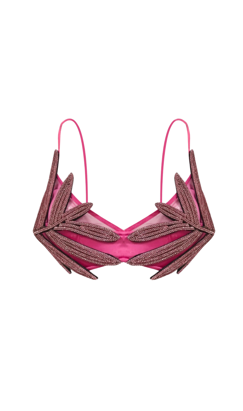 Vieby – Leaf – Kristall-Bralette in Rosa
