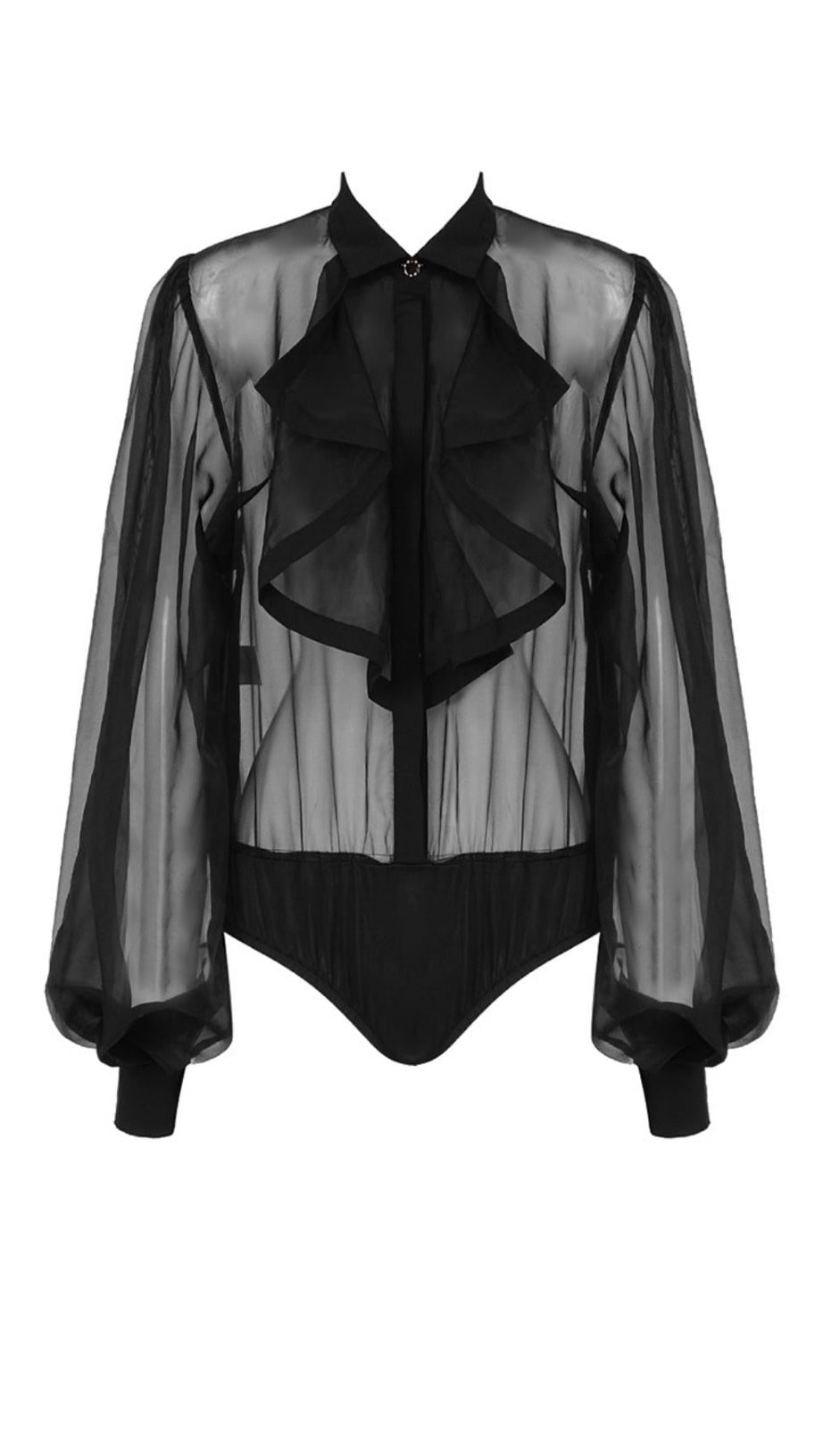 LONG SLEEVE MESH TOP