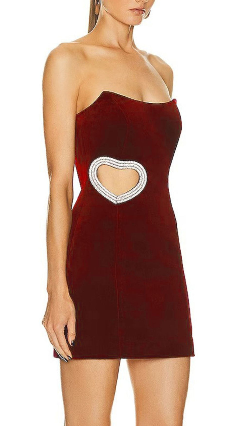 TRÄGERLOSES MINIKLEID MIT CUTOUTS