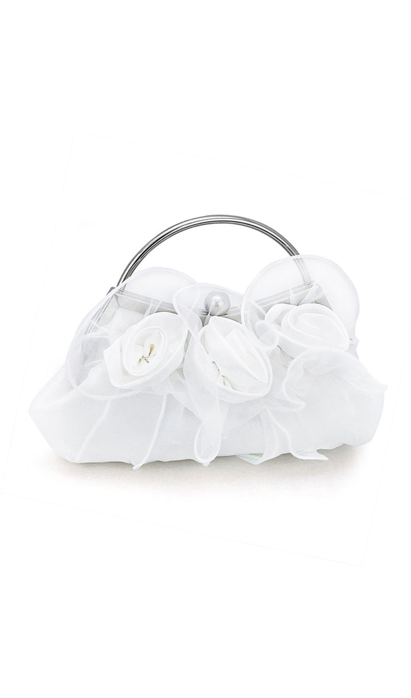 FLOWER EMBELLISHED CLUTCH