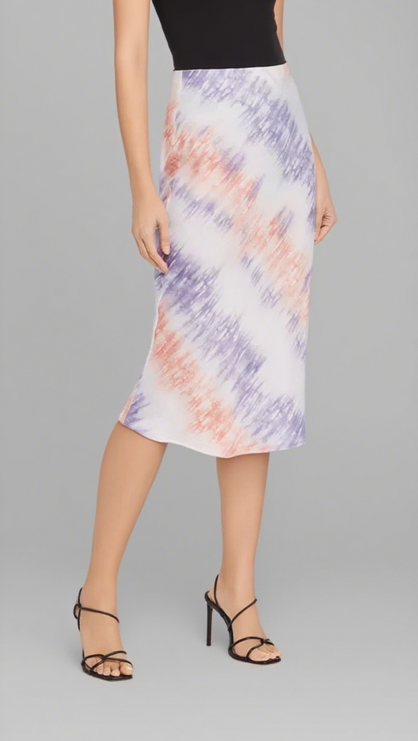 AIIZIE PINK PURPLE TIE-DYE CROPPED CAMISOLE & SLIP SKIRT - product image