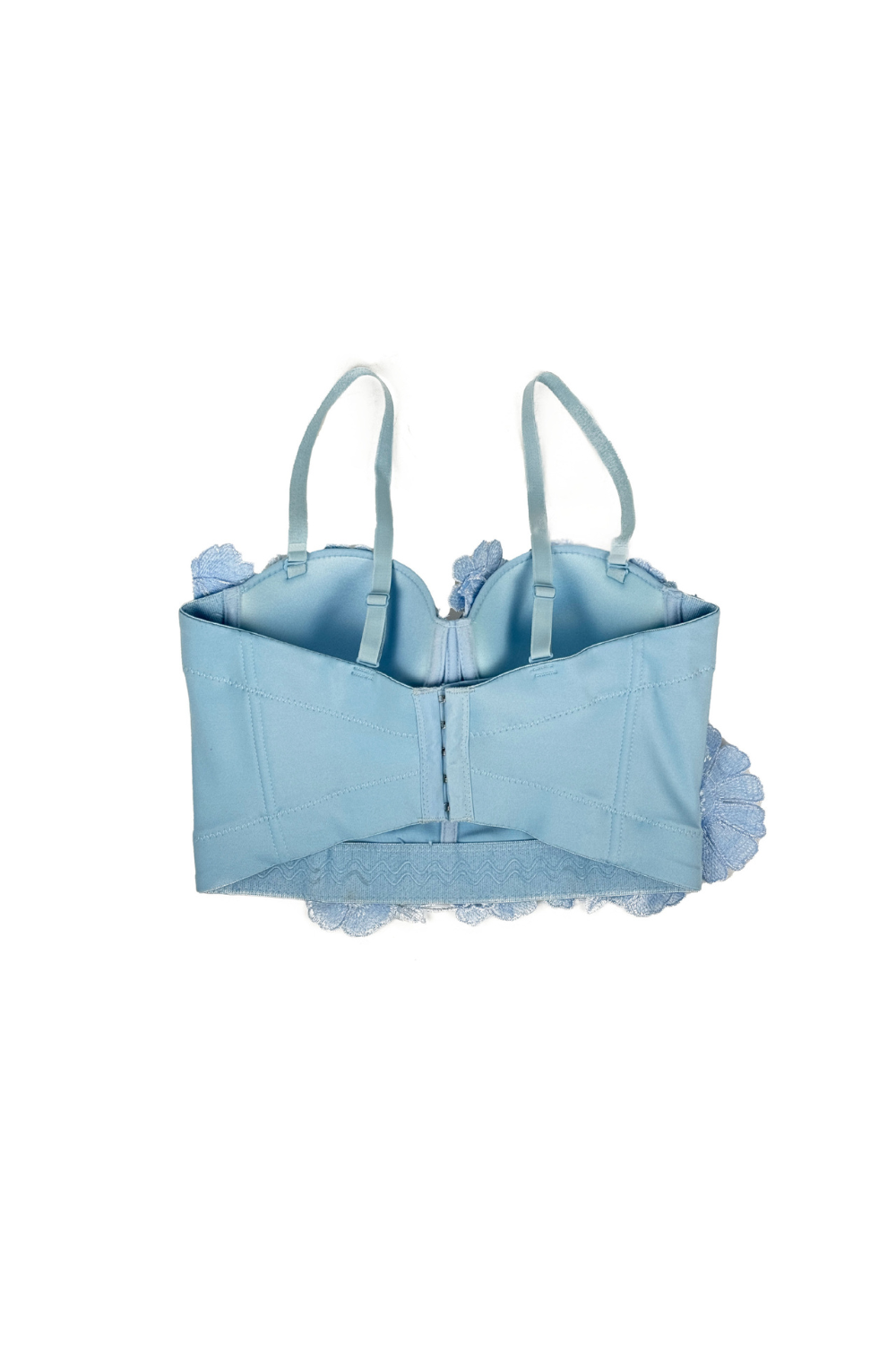 3D FLOWER DIAMOND CORSET IN BLUE