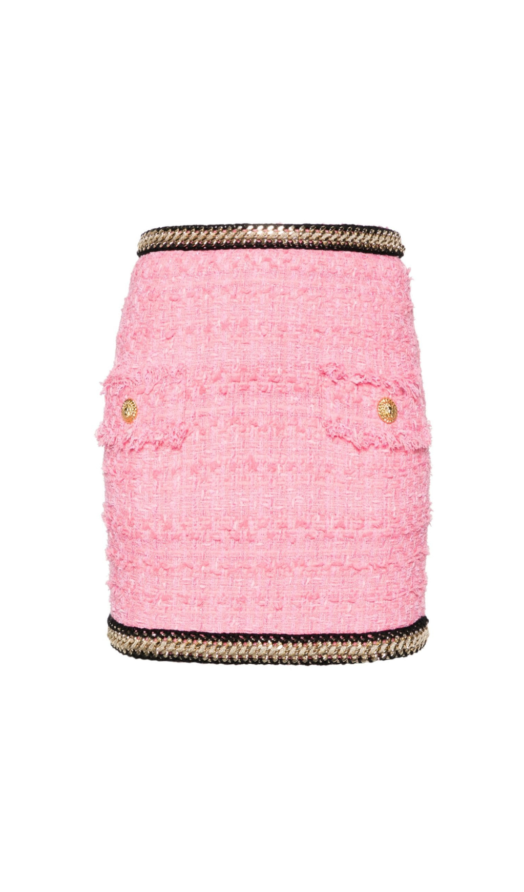KETTENVERZIERTER TWEED-MINIROCK IN PINK