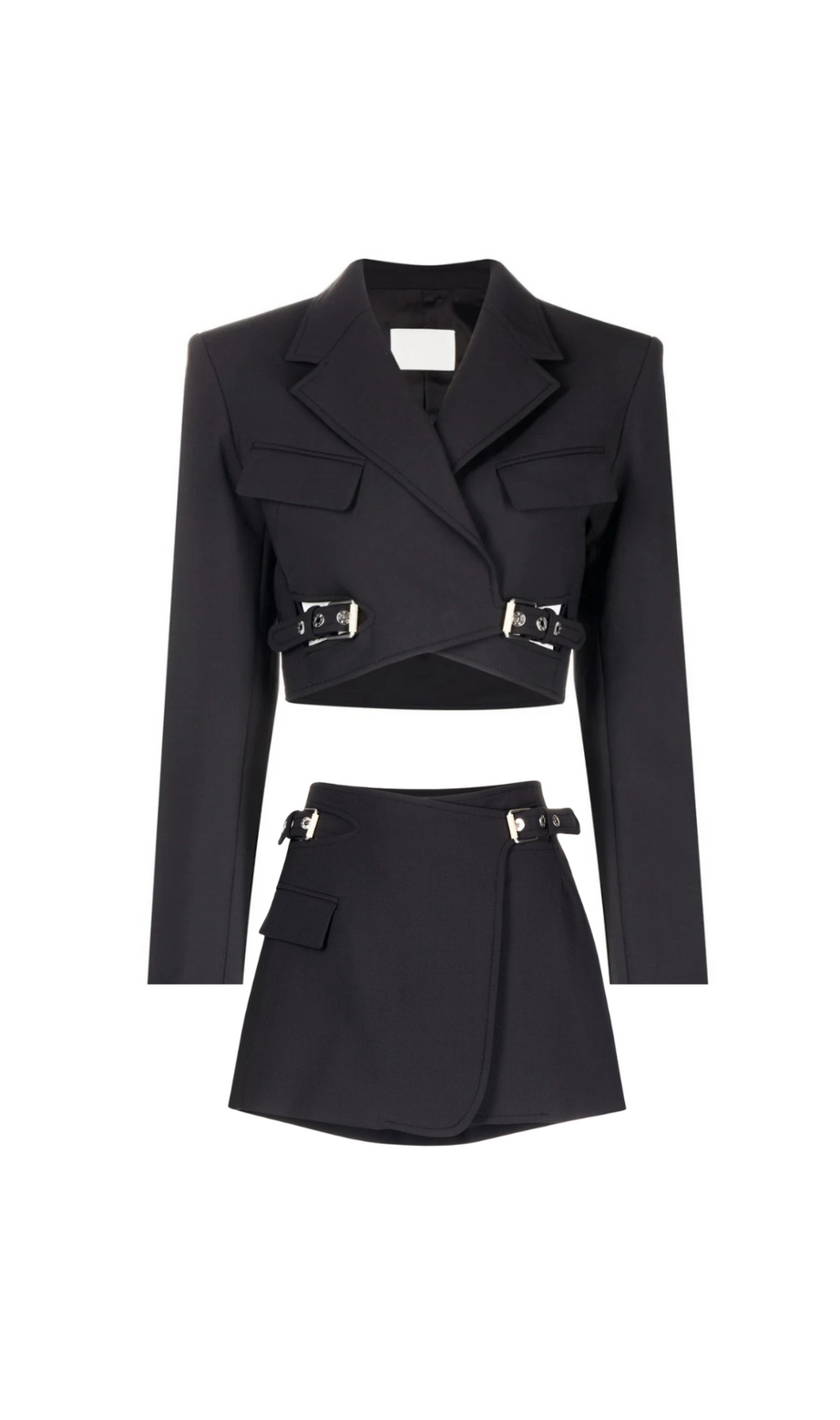 Blazer corto con cut-out Jayla in nero