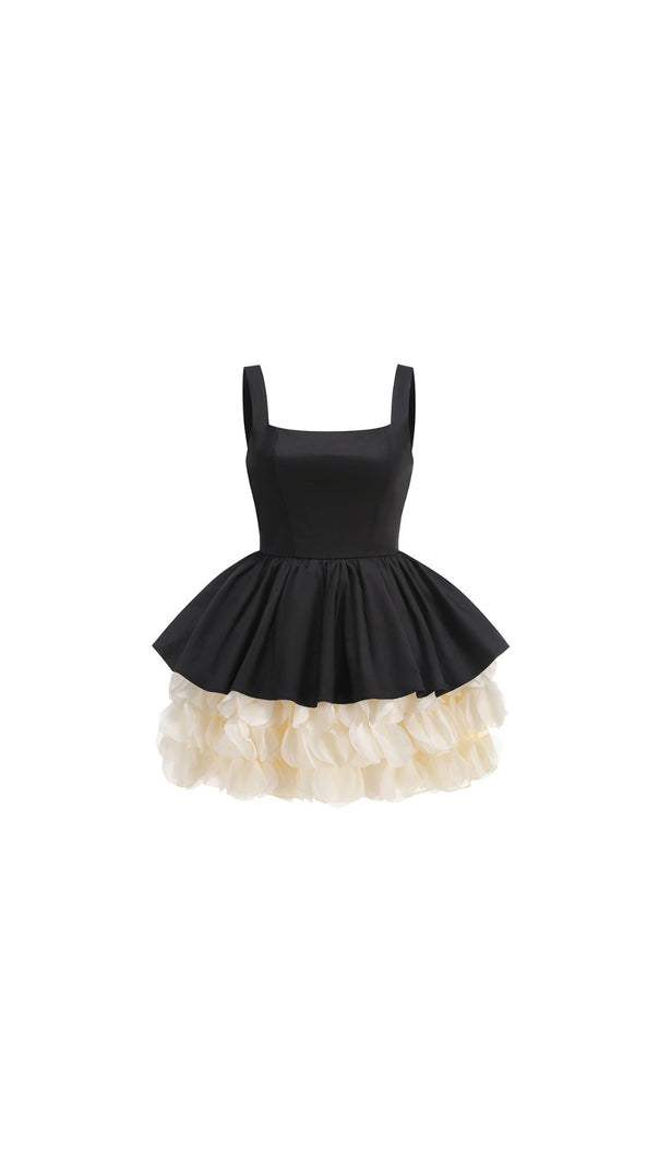 AIIZIE BLACK MINI DRESS PUFFY SKIRT - product image