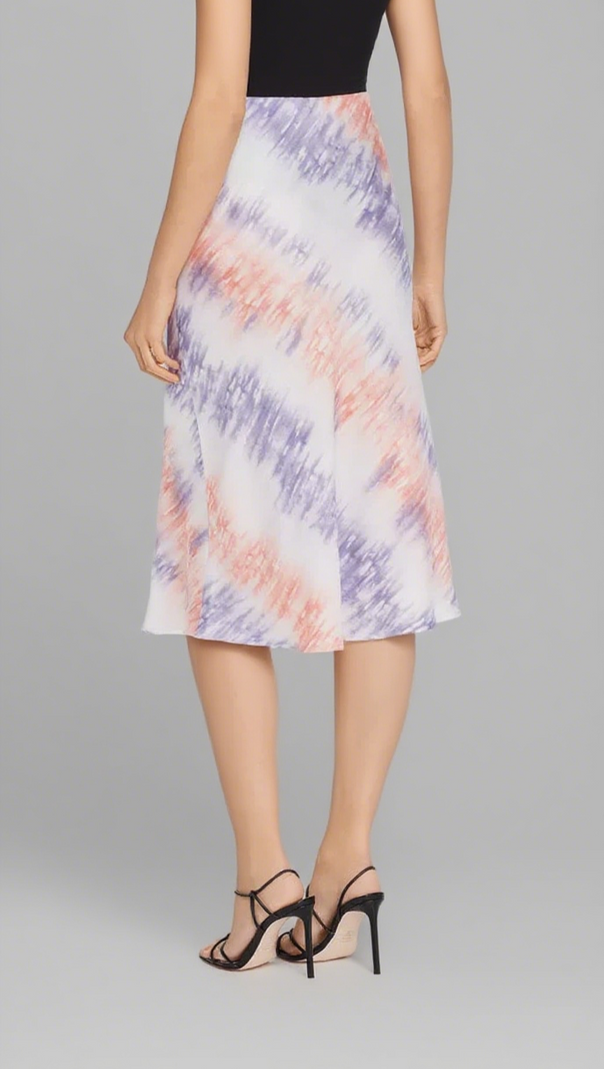 AIIZIE PINK PURPLE TIE-DYE CROPPED CAMISOLE & SLIP SKIRT - product image