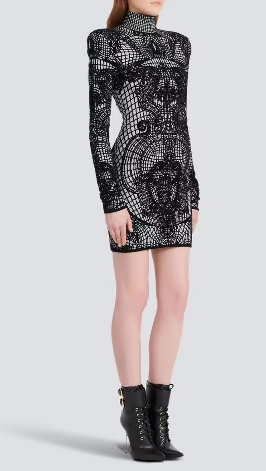 Figurbetontes Minikleid mit Grafikprint