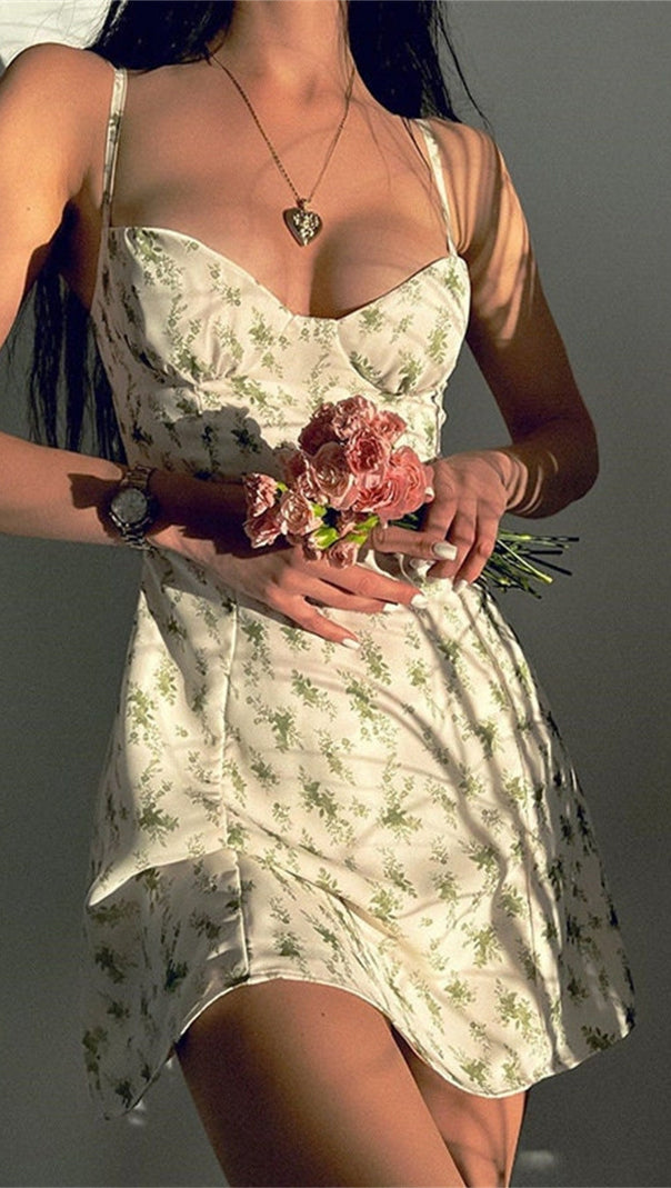 AIIZIE CHRISTIANA GARDEN PRINTED MINI DRESS - product image