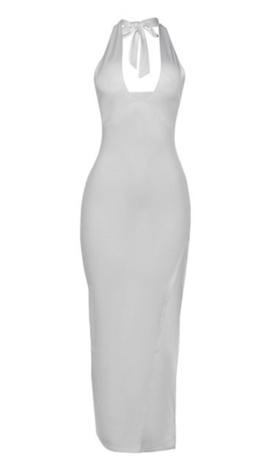 Neckholder-Maxikleid mit Figurbetontem Schnitt