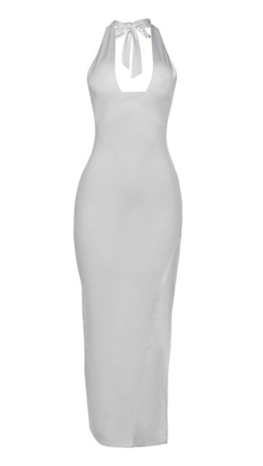 HALTER BODYCON MAXI DRESS