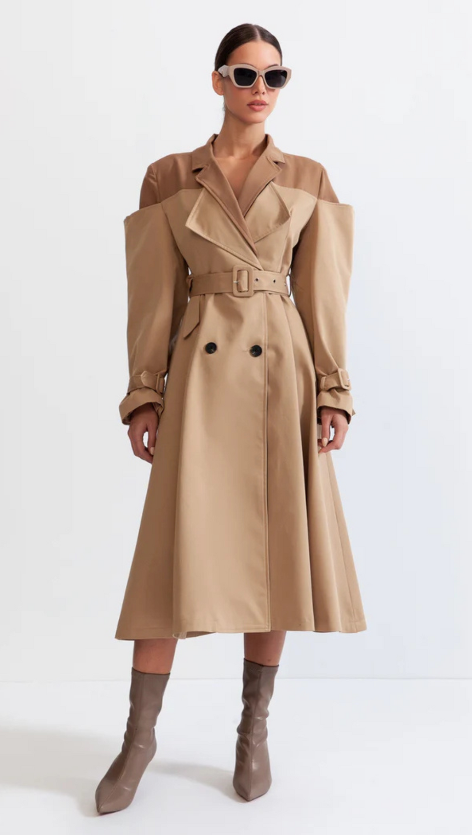DOUBLE COMBINED TRENCH COAT