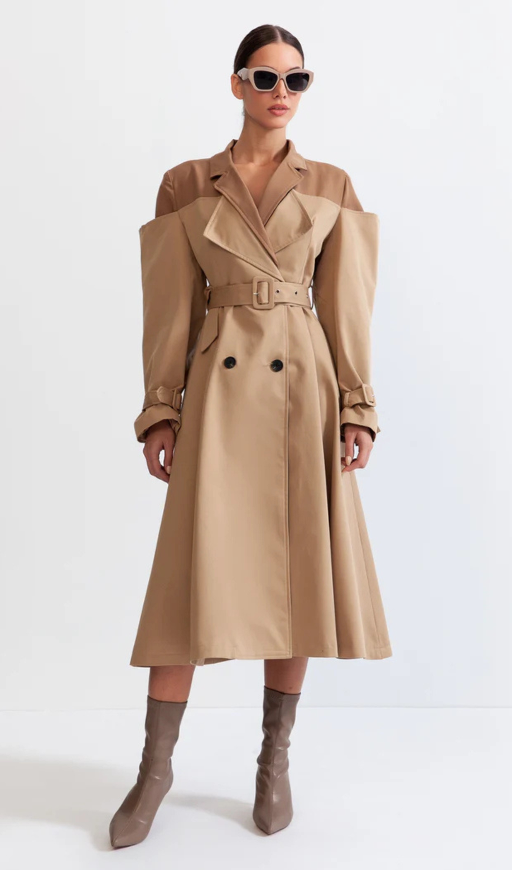 DOUBLE COMBINED TRENCH COAT