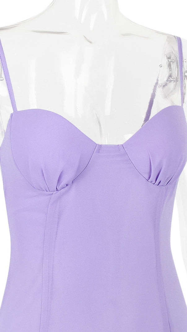 AIIZIE CHRISTIANA LAVENDER MINI DRESS IN PURPLE - product image