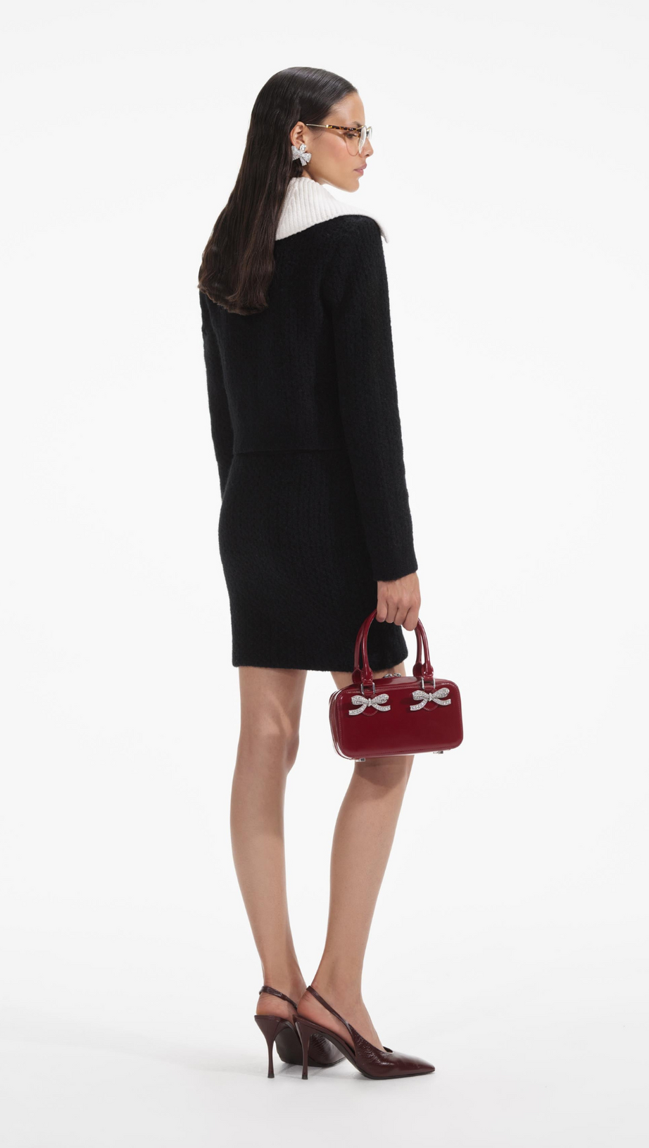 Schwarzer Strickrock aus Kaschmirmischung