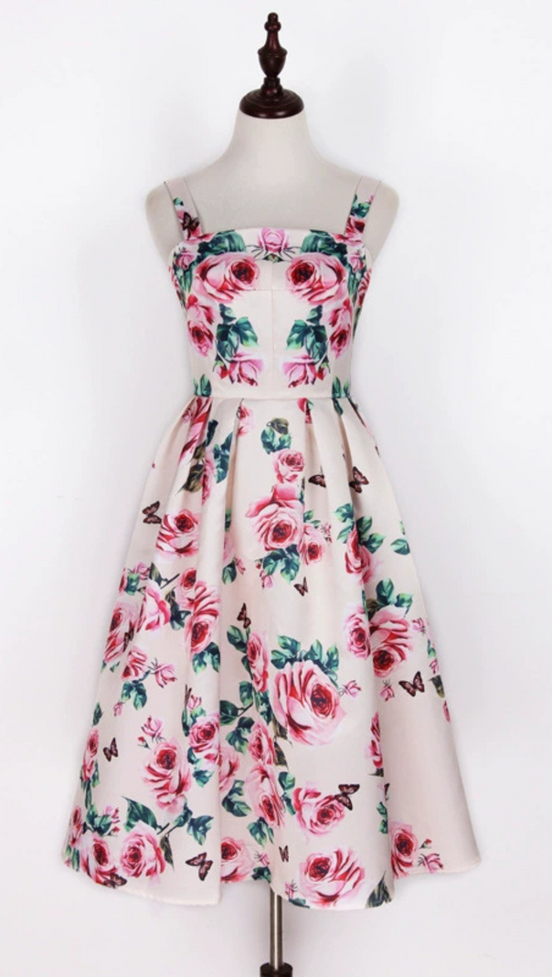 AIIZIE FLOWER PRINTED MIDI DRESS - product image