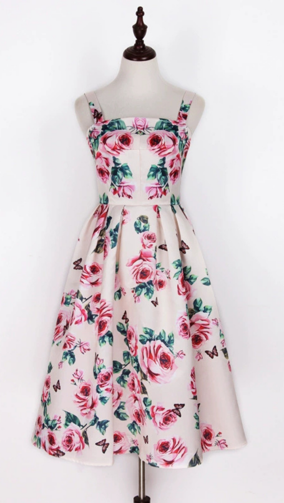 FLOWER PRINTED MIDI DRESS