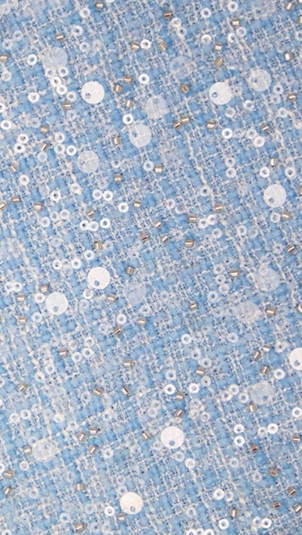 VERZIERTES MINIKLEID AUS BOUCLÉ 