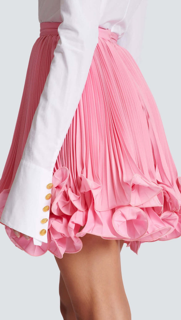 AIIZIE PINK ANAVIA PINK RUFFLE HEM SKIRT - product image