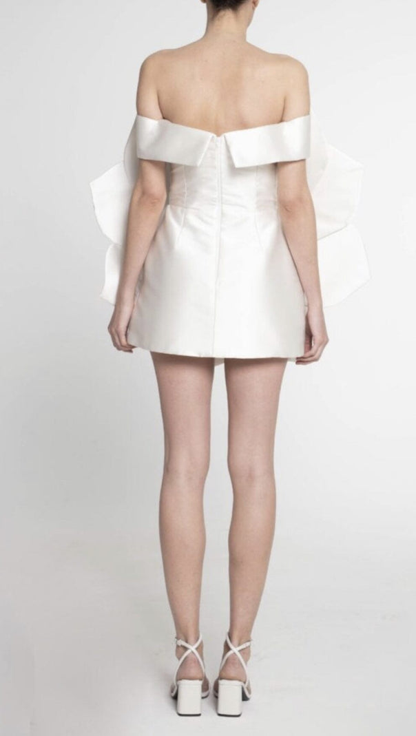 AIIZIE APRICOT FLOWER STRAPLESS MINI DRESS - product image