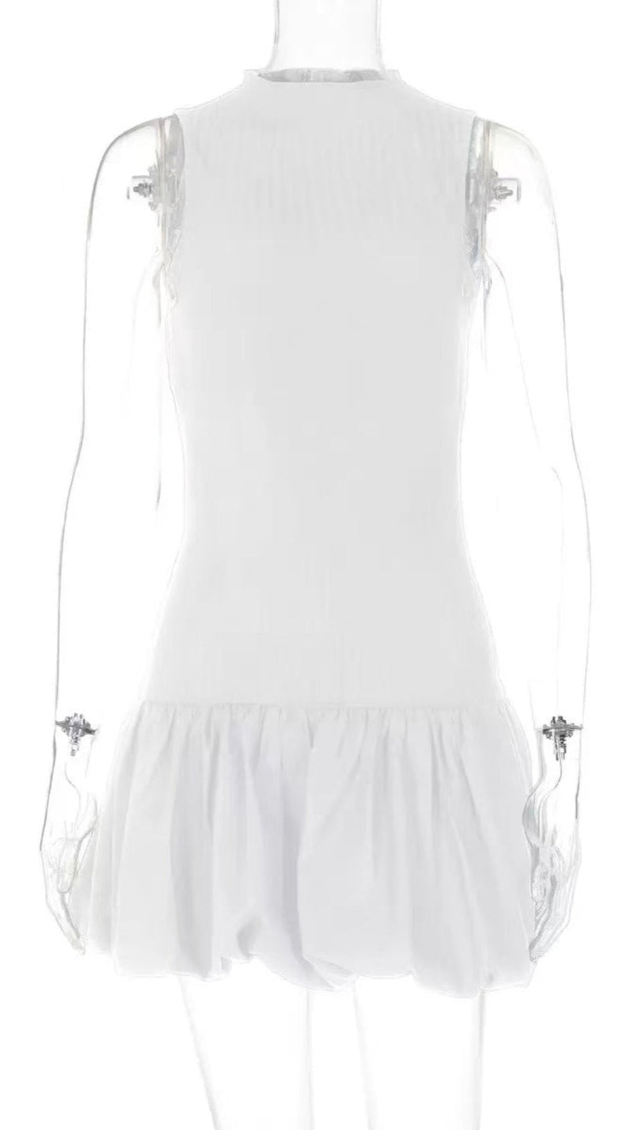 BACKLESS BUBBLE MINI DRESS