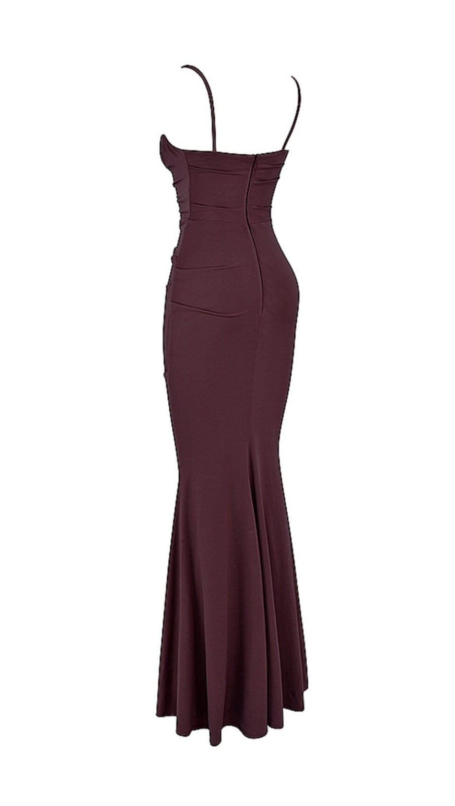 DARK CHERRY CORSET MAXI DRESS