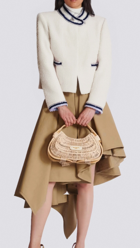 GIACCA IN TWEED BIANCO