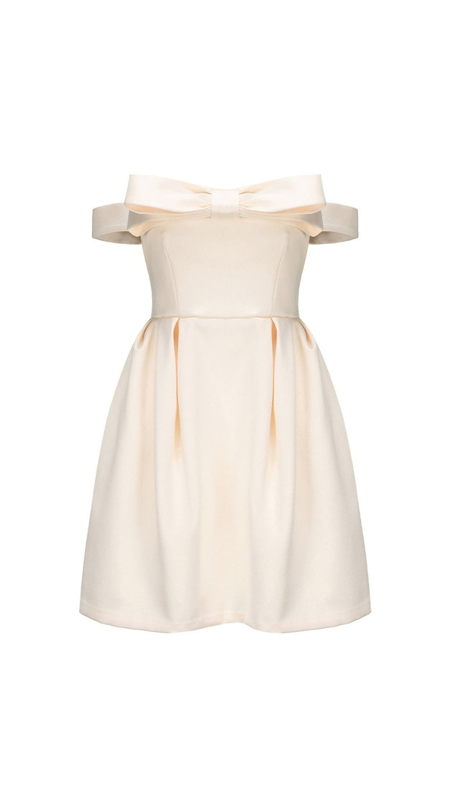 Minikleid mit Schleife in Beige