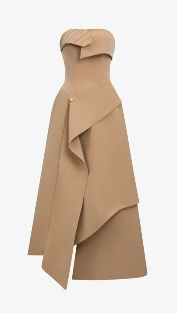 AIIZIE Justis Elegant Strapless Maxi Dress | Modern Formal Gown for Women - product image